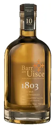 Barr An Uisce Irish Whiskey Single Malt 10 Year 1803 750ml
