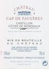 Chateau Cap De Faugeres Cotes De Castillon 750ml