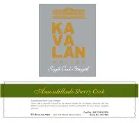 Kavalan Whisky Single Cask Strength Amontillado 750ml
