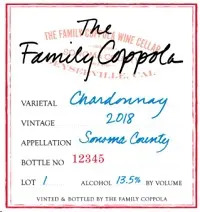 The Family Coppola Chardonnay 750ml