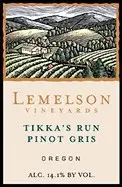 Lemelson Vineyards Pinot Gris Tikka's Run 750ml