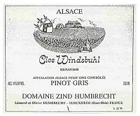 Zind-humbrecht Pinot Gris Clos Windsbuhl 750ml