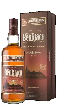 Benriach Scotch Single Peated Malt 30 Year Authenticus 750ml