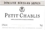 Domaine Bernard Defaix Petit Chablis 750ml