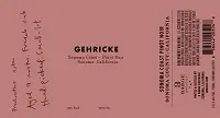 Gehricke Pinot Noir Sonoma Coast 750ml