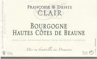 Francoise & Denis Clair Hautes Cotes De Beaune Blanc 750ml