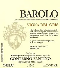 Conterno Fantino Barolo Vigna Del Gris 750ml