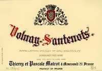 Thierry Et Pascale Matrot Volnay Santenots 750ml