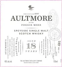 Aultmore Scotch Single Malt 18 Year 750ml