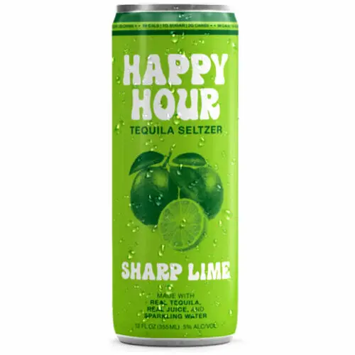 Happy Hour Sharp Lime Tequila Seltzer 12oz 4 Pack Cans