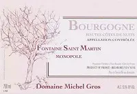 Domaine Michel Gros Hautes Cotes De Nuits Fontaine Saint Martin 750ml