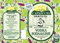 Capriccio Vodka Soda Lime 750ml