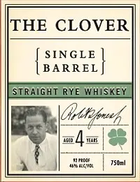 The Clover Rye Whiskey 4 Years Old Single Barrel 750ml