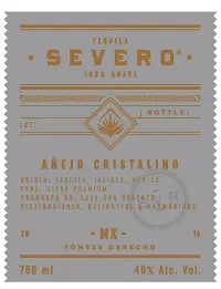Severo Tequila Anejo Cristalino 750ml