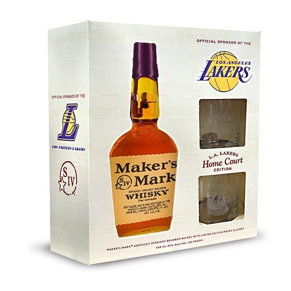 Makers Mark Bourbon Whisky 90pf Gft Pk W/ Glasses Kentucky 750ml