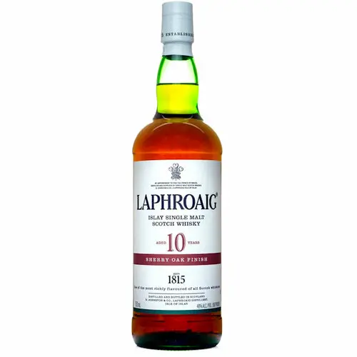 Laphroaig 10 Year Old Sherry Oak Finish Islay Single Malt Scotch 750ml Rated 89