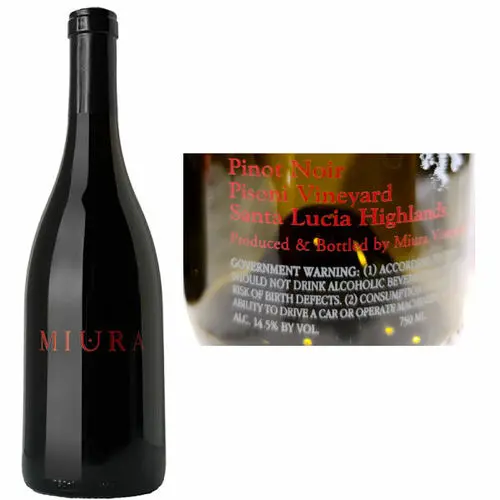 Miura Pisoni Vineyard Santa Lucia Highlands Pinot Noir 2016