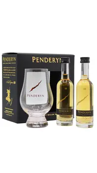 Penderyn - Madeira Finish Welsh Single Malt Whisky Miniature Glencairn Glass Pack