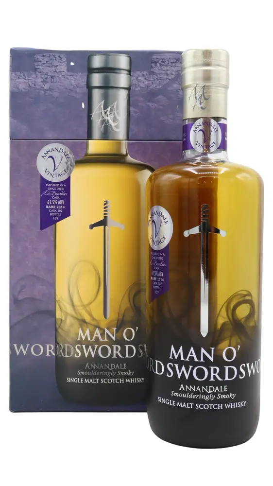 Annandale - Rare Vintage Man O' Sword - Single Bourbon Cask #102 2014 Whisky 70CL