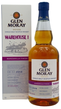 Glen Moray - Warehouse 1 - Manzanilla Finish Cask Strength 2008 13 year old Whisky 70CL