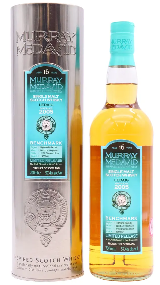 Ledaig - Murray McDavid Benchmark Rum Cask Finish Single Malt Scotch 2005 16 year old Whisky 70CL