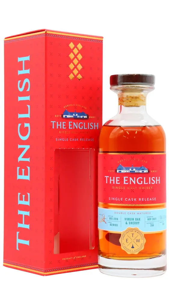 The English - Virgin Oak And Sherry Matured Single Cask 2016 4 year old Whisky 70CL