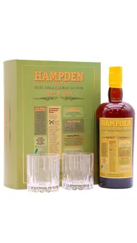 Hampden Estate - Pure Single Jamaican 8 year old Rum Glass Pack 70CL