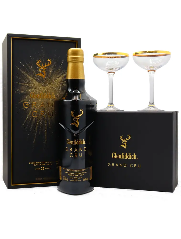 Glenfiddich - Grand Cru Speyside Single Malt Scotch 23 year old Whisky (Includes Branded Glasses)