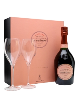 Laurent Perrier Champagne Brut Cuvee Rose Gft Pk W/2 Glasses