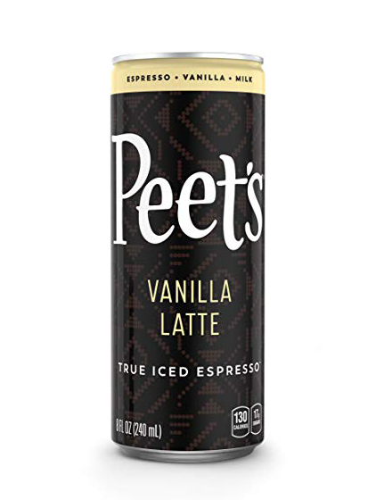 Peets True Iced Espresso Vanilla Latee 8oz Can