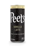 Peets True Iced Espresso Vanilla Latee 8oz Can