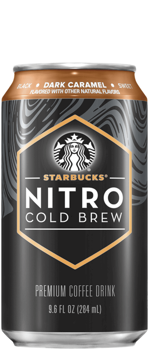 Starbucks Nitro Cold Brew Black Dark Caramel Sweet Premium Coffee Drink 10oz Can