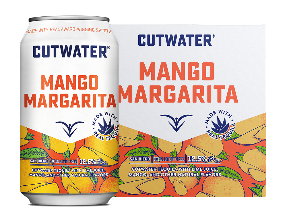 Cutwater Tequila Margarita Mango 14pf 4x12oz Cans Nationwide Liquor