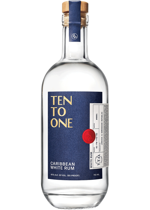 Ten To One Rum White Caribbean 750ml