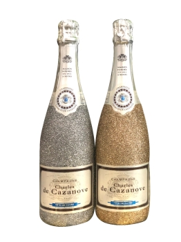 Charles De Cazanove Champagne Brut Tete De Cuvee France Glitter 750ml