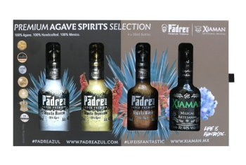 Padre Azul Tequila And Xiaman Mezcal Gift Set (1x Silver, 1x Reposado, 1x Anejo, 1x Mezcal 4x50ml)
