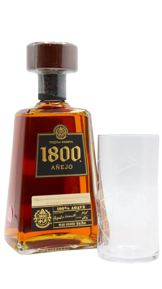 1800 - Anejo Tequila (Includes Branded Glass) 70CL