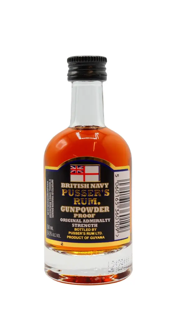 Pusser's - Gunpowder Proof Black Label Rum Miniature 5CL