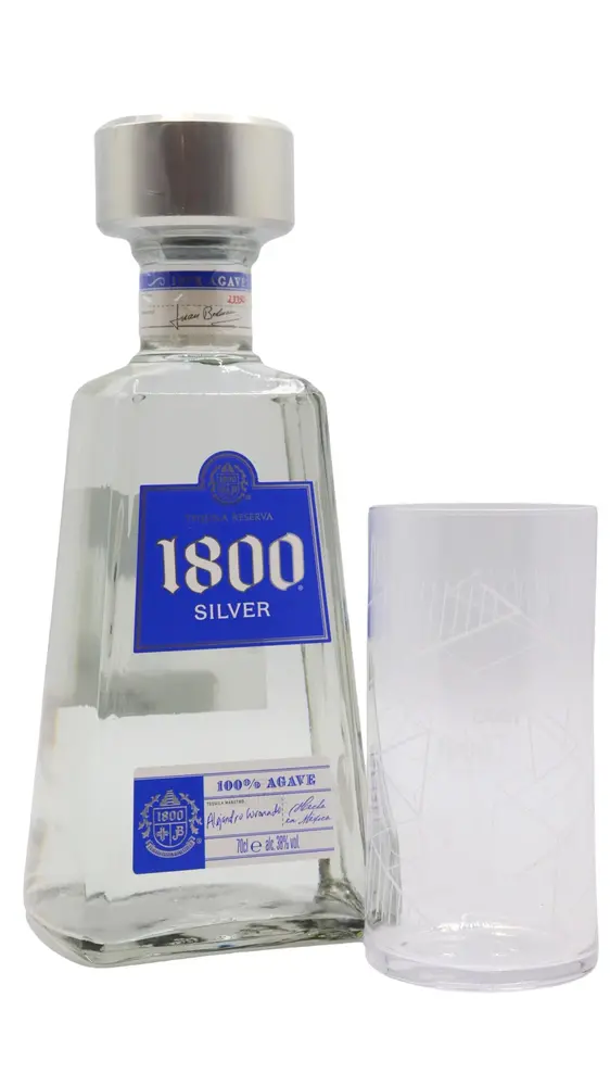 1800 - Silver Tequila (Includes Branded Glass)