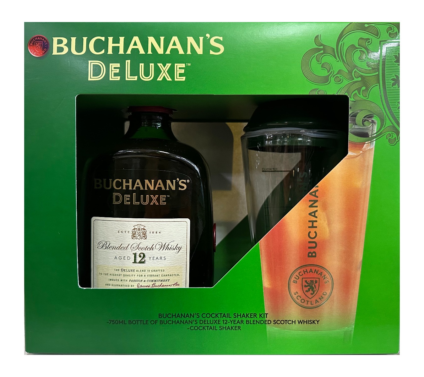 Buchanans Scotch Blended Gft Pk W/shaker Kit 12yr 750ml | Whisky