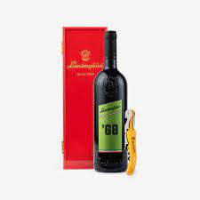 Lamborghini 68 Red Wine Gft Box Italy 750ml