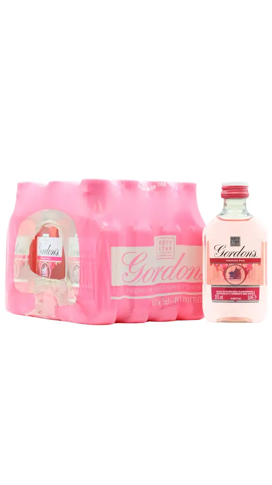 Gordons - Premium Pink Gin 5cl x 12 35% ABV Miniatures- (12 x 5cl)