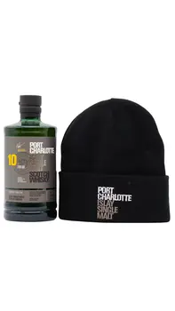 Port Charlotte - Heavily Peated Islay Single Malt Scotch 10 year old Whisky (Includes Hat) 70CL