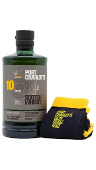 Port Charlotte - Heavily Peated Islay Single Malt Scotch 10 year old Whisky (Includes Socks) 70CL