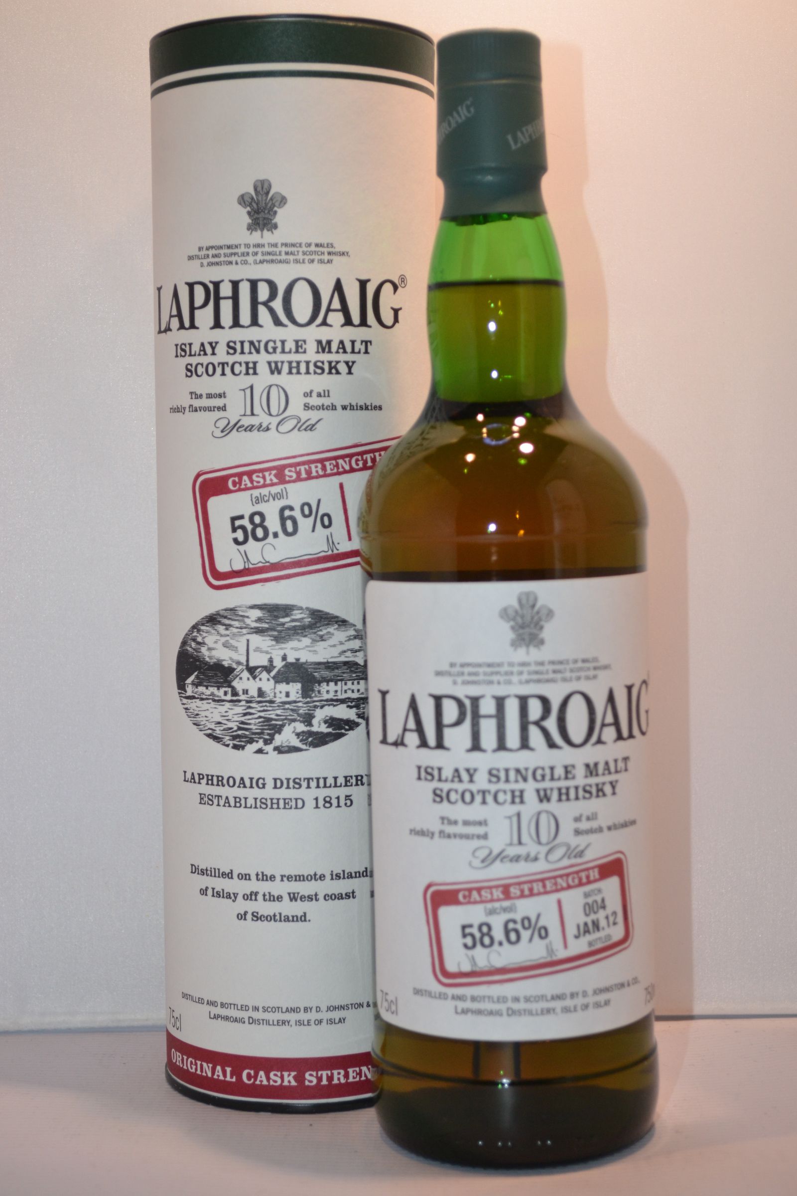 Laphroaig Scotch Single Malt Cask Strength Islay 10yr 750ml