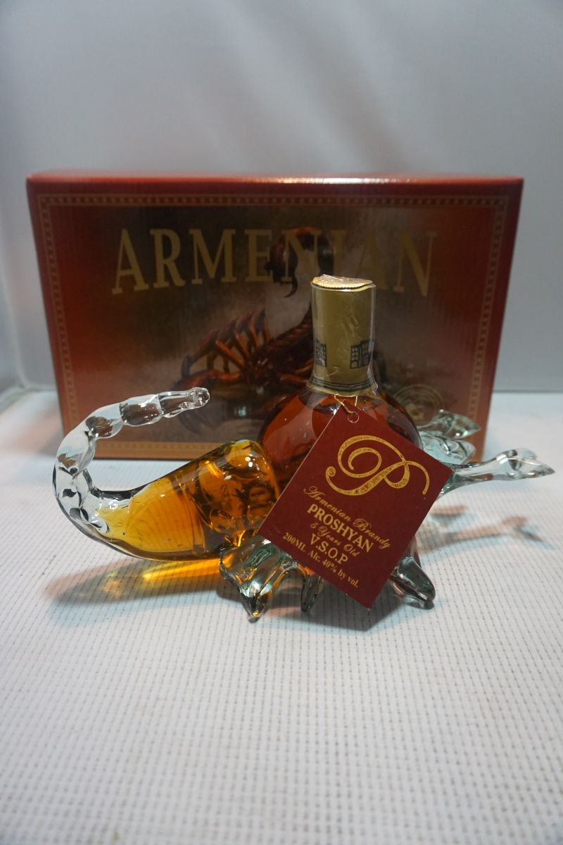 Proshyan Brandy Hand Made Figurines Scorpion 5yr Armenia 200ml