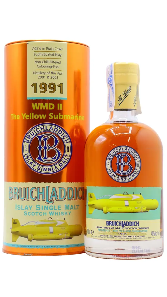 Bruichladdich - WMD II The Yellow Submarine Islay Single Malt Scotch 1991 14 year old Whisky (3rd Issue) 70CL