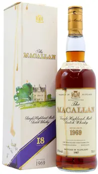 Macallan - 18 year old 1987 Release Sherry Oak Highland Single Malt Scotch 1969 Whisky 75cl 43% ABV