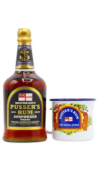 Pusser's - Gunpowder Proof Rum 70cl 54.5% ABV (Includes Metal Mug)