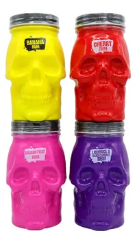 Dead Man's Fingers - Banana- Cherry- Dragon Fruit & Blackcurrant Skull Jar Collection Rum (4 x 50cl)